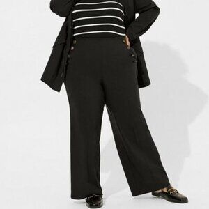 Torrid - 4 Tall, Pull-On Wide Leg Sharkskin High-Rise Retro Nautical Pan…​​